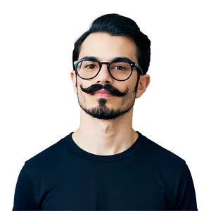 Hipster Thick Mustache PNG 05042024