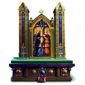 Historical Cathedral Altar PNG 06242024