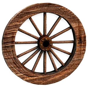 Historical Wagon Wheel Replica PNG 06132024