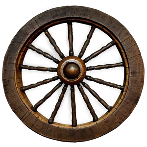 Historical Wagon Wheel Replica PNG 19