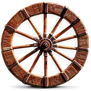 Historical Wagon Wheel Replica PNG 19