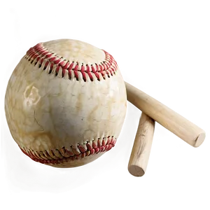 Historically Aged Baseball PNG Edo