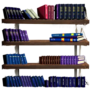 History Books On Shelf PNG 06262024