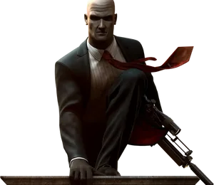 Hitman_ Agent47_ Stoic_ Assassin PNG image