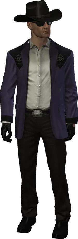 Hitmanin Cowboy Disguise PNG image