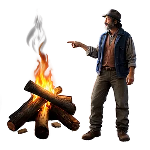 Hobo Campfire Scene Png 21 PNG image