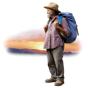 Hobo Enjoying Sunset PNG Byf PNG