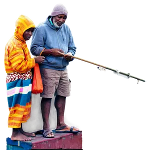Hobo Fishing From Pier PNG Uiy87 PNG