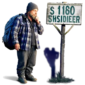 Hobo In Urban Setting PNG Rbx PNG