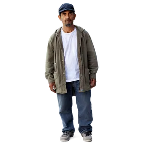 Hobo In Urban Setting PNG Ysf
