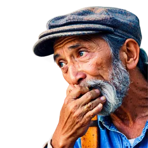 Hobo Playing Harmonica PNG Vco62 PNG