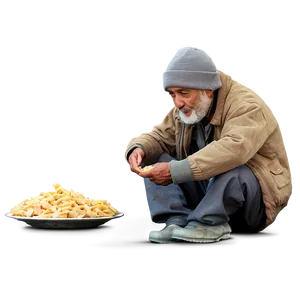 Hobo Sharing Food PNG 32