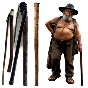 Hobo Walking Stick PNG Tue