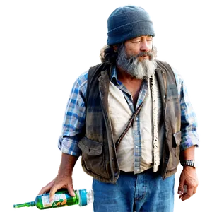 Hobo With Bottle PNG 06242024