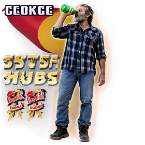 Hobo With Bottle PNG Akp