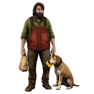 Hobo With Dog Companion Png 3 PNG image