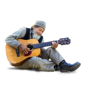 Hobo With Guitar PNG Ilh37