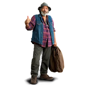 Hobo With Patched Clothes PNG Bkf14 PNG