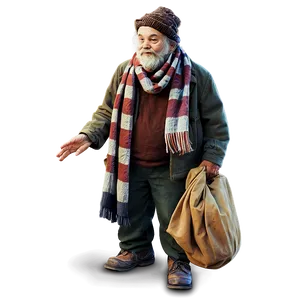 Hobo With Scarf PNG 06242024