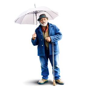 Hobo With Umbrella PNG 06242024