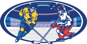 Hockey_ Faceoff_ Illustration PNG image