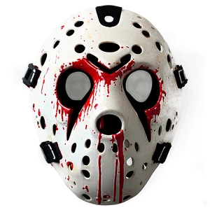 Hockey Mask With Blood Splatter PNG 06212024