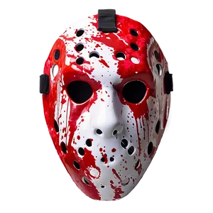 Hockey Mask With Blood Splatter PNG 12