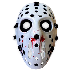 Hockey Mask With Blood Splatter PNG 72