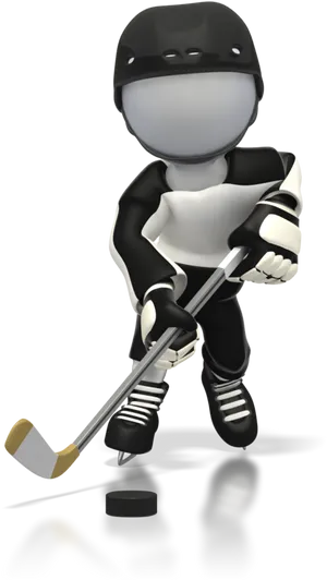 Hockey Player Cartoon Character PNG