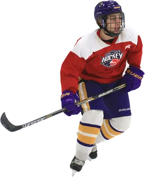 Hockey Player In Action.png PNG image