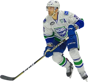 Hockey Playerin Action Utica Comets PNG