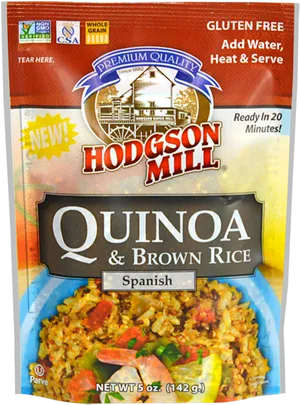 Hodgson Mill Quinoa Brown Rice Spanish Package PNG image