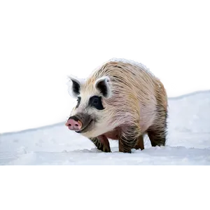 Hog In Snow Png Mgo PNG image