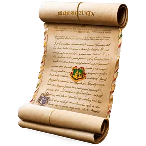 Hogwarts Acceptance Letter Scroll PNG Pqw PNG