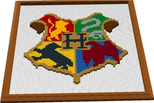 Hogwarts Crest Lego Art PNG image