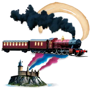 Hogwarts Express Journey Night PNG Kjm10 PNG