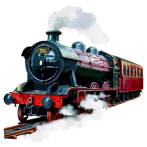 Hogwarts Express Watercolor PNG Ige46