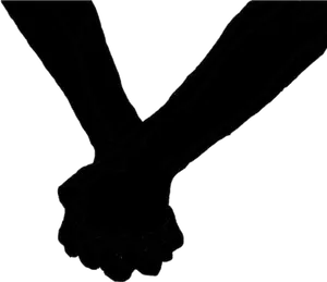 Holding_ Hands_ Silhouette_ Clipart PNG