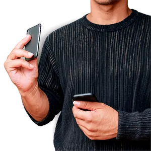 Holding Phone With Both Hands Png 18 PNG image