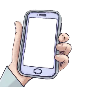 Holding Phone With Cover Png Uch PNG image