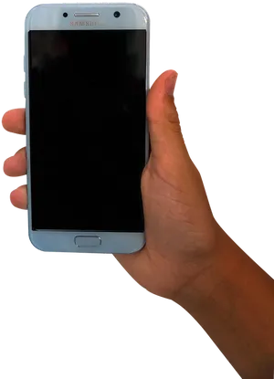 Holding Samsung Smartphone PNG image
