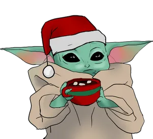 Holiday Baby Yodawith Mug PNG image
