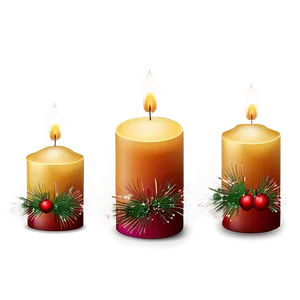 Holiday Candle Arrangements PNG Mlt PNG