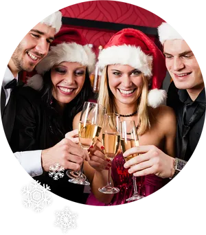 Holiday Celebration With Champagne PNG image