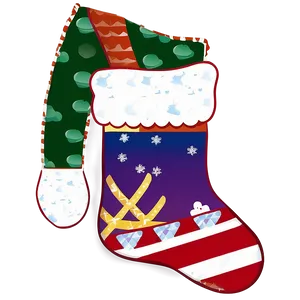 Holiday Christmas Stocking PNG 52