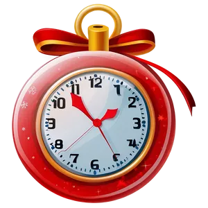 Holiday Clock Clipart PNG Mcs88 PNG