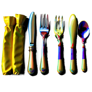 Holiday Dinner Utensils PNG Skj9 PNG