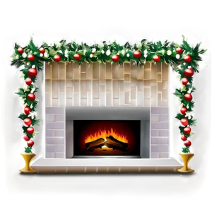 Holiday Fireplace Scene PNG 41 PNG