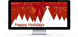 Holiday Greeting Computer Monitor