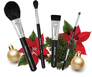 Holiday Makeup Brushes Set PNG image